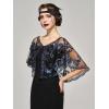 imageSWEETV Womens 1920s Flapper ShawlSequin Beaded Shawls and Wraps for Evening DressesPartyWeddingFormalHarlem nightBlue