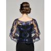 imageSWEETV Womens 1920s Flapper ShawlSequin Beaded Shawls and Wraps for Evening DressesPartyWeddingFormalHarlem nightDark Blue