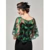 imageSWEETV Womens 1920s Flapper ShawlSequin Beaded Shawls and Wraps for Evening DressesPartyWeddingFormalHarlem nightGreen