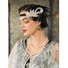 imageSWEETV Womens 1920s Flapper ShawlSequin Beaded Shawls and Wraps for Evening DressesPartyWeddingFormalHarlem nightWhite