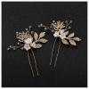 imageSWEETV 2Pcs Wedding Hair Pins Rhinestone Bridal Wedding Hair Accessories Hair Pieces for Brides BridesmiadGoldGold