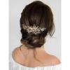 imageSWEETV Bride Wedding Hair Comb Rhinestone Bridal Accessories Pearl Hair Pieces Hair Clips and Side Comb for Women and GirlsGold01