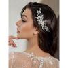 imageSWEETV Bride Wedding Hair Comb Rhinestone Bridal Accessories Pearl Hair Pieces Hair Clips and Side Comb for Women and GirlsSliver01