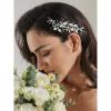imageSWEETV Hair Comb Bridal Hair Accessories Rhinestone Wedding Hair Comb Pearl Bridal Hair Pieces for Women and Girls 511236 Inch Silver02Sliver02