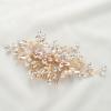imageSWEETV Handmade Wedding Hair CombPearl Flower Bridal Hair Clip Hair Accessories for Women WeddingGold