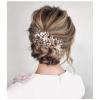 imageSWEETV Wedding Hair Clip Comb Handmade Bridal Hair Accessories for Women Wedding Hair pieceSilver1Light Rose Gold