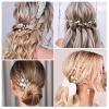 imageSWEETV 18Pcs Pearl Wedding Hair Pins Bridal Hair Pins Set Wedding Hair Accessories for Brides1Gold