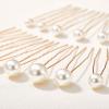 imageSWEETV 18Pcs Pearl Wedding Hair Pins Bridal Hair Pins Set Wedding Hair Accessories for Brides1Gold