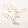 imageSWEETV 18Pcs Pearl Wedding Hair Pins Bridal Hair Pins Set Wedding Hair Accessories for Brides1Gold