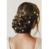 imageSWEETV 18Pcs Pearl Wedding Hair Pins Bridal Hair Pins Set Wedding Hair Accessories for Brides1Gold