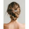 imageSWEETV Bridal Wedding Hair Accessories Set of 7 Pearl Wedding Hair Comb Rhinestone HairPins Leaf HairPieces Elegant Bridal Headpieces Accessories for Brides Bridesmaids Women GirlsSetA