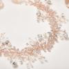 imageSWEETV Crystal Bridal Headpiece Silver Wedding Headband for Brides Pearl Hair Vine Rhinestone Hair Accessories for WomenRose Gold