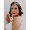 imageSWEETV Crystal Bridal Headpiece Silver Wedding Headband for Brides Pearl Hair Vine Rhinestone Hair Accessories for WomenSilver