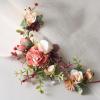 imageSWEETV Flower Bridal Hair Comb Rustic Wedding Hair Vine Headband Boho Wreath Tassel Hoop Floral Headpiece Party Photos Costume Crown Cosplay AccessoriesStyleA