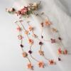 imageSWEETV Flower Bridal Hair Comb Rustic Wedding Hair Vine Headband Boho Wreath Tassel Hoop Floral Headpiece Party Photos Costume Crown Cosplay AccessoriesStyleA