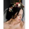 imageSWEETV Flower Bridal Hair Comb Rustic Wedding Hair Vine Headband Boho Wreath Tassel Hoop Floral Headpiece Party Photos Costume Crown Cosplay AccessoriesStyleA