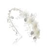 imageSWEETV Flower Bridal Headbands IvoryWedding Headpieces Hair Bands Jewelry Hair Accessories for Women Brides