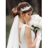 imageSWEETV Flower Bridal Headbands IvoryWedding Headpieces Hair Bands Jewelry Hair Accessories for Women Brides
