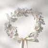 imageSWEETV Handmade Bridal Headband Flower Wedding Hair Accessories for Brides Hair Pieces Gold Flower Girl HeadpiecesSilver