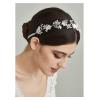 imageSWEETV Handmade Bridal Headband Flower Wedding Hair Accessories for Brides Hair Pieces Gold Flower Girl HeadpiecesSilver