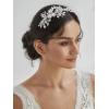 imageSWEETV Handmade Pearl Wedding Headbands for Women Silver Rhinestone Hair Band Bridal Headpieces for Bride Hair Jewelry Accessories