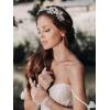 imageSWEETV Handmade Pearl Wedding Headbands for Women Silver Rhinestone Hair Band Bridal Headpieces for Bride Hair Jewelry Accessories