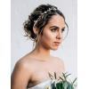 imageSWEETV Handmade Wedding Headband FlowerLeaf Bridal Headpieces for Wedding Hair Accessories Brides Hair Pieces Gold