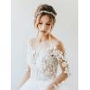 imageSWEETV Leaf Wedding Headpieces for Bride Flower Girl Gold Bridal Headband with Rhinestones Women Handmade Hair AccessoriesGold