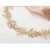 imageSWEETV Leaf Wedding Headpieces for Bride Flower Girl Gold Bridal Headband with Rhinestones Women Handmade Hair AccessoriesGold