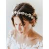 imageSWEETV Leaf Wedding Headpieces for Bride Flower Girl Gold Bridal Headband with Rhinestones Women Handmade Hair AccessoriesGold