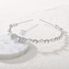 imageSWEETV Pearl Silver Bridal HeadbandSingle Hair Band Tiara Flower Wedding Headpiece Jewelry Bridal Hair Accessoires for WomenSilverSingle Band