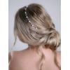 imageSWEETV Pearl Silver Bridal HeadbandSingle Hair Band Tiara Flower Wedding Headpiece Jewelry Bridal Hair Accessoires for WomenSilverSingle Band