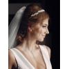 imageSWEETV Rhinestone Bridal Headband Crystal Tiara for Women Pearl Wedding Headpieces for Bride Hair Accessories for Prom Birthday PartySilver