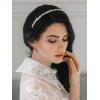 imageSWEETV Rhinestone Bridal Headband Silver Crystal Tiara for Women Pearl Wedding Headpieces for Bride Hair Accessories for Prom Birthday Party