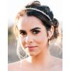 imageSWEETV Rhinestone Bridal Headband Silver Crystal Tiara for Women Pearl Wedding Headpieces for Bride Hair Accessories for Prom Birthday Party