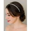 imageSWEETV Rhinestone Bridal Headband Silver Crystal Tiara for Women Pearl Wedding Headpieces for Bride Hair Accessories for Prom Birthday Party