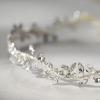 imageSWEETV Rhinestones Bridal Headband Silver Crystal Wedding Headpieces for Brides Hair Pieces for Bridesmaid Flower Girl Hair Accessories