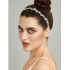 imageSWEETV Rhinestones Bridal Headband Silver Crystal Wedding Headpieces for Brides Hair Pieces for Bridesmaid Flower Girl Hair Accessories
