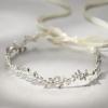 imageSWEETV Rhinestones Bridal Headband Silver Crystal Wedding Headpieces for Brides Hair Pieces for Bridesmaid Flower Girl Hair Accessories