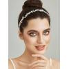 imageSWEETV Rhinestones Bridal Headband Silver Crystal Wedding Headpieces for Brides Hair Pieces for Bridesmaid Flower Girl Hair Accessories