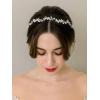 imageSWEETV Rhinestones Bridal Headband Silver Crystal Wedding Headpieces for Brides Hair Pieces for Bridesmaid Flower Girl Hair Accessories
