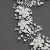 imageSWEETV Silver Bridal Headpiece for Wedding Crystal Bridal Headband Wedding Hair Accessories for Women Girl Hair VineSilver