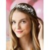 imageSWEETV Silver Bridal Headpiece for Wedding Crystal Bridal Headband Wedding Hair Accessories for Women Girl Hair VineSilver