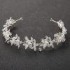 imageSWEETV Silver Rhinestone Wedding Headband Tiara Crystal Headpiece Bridal Hair Accessories for Bride WomenSilver