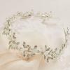 imageSWEETV Silver Rhinestone Wedding Headband Tiara Crystal Headpiece Bridal Hair Accessories for Bride WomenSilver