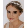imageSWEETV Silver Rhinestone Wedding Headband Tiara Crystal Headpiece Bridal Hair Accessories for Bride WomenSilver