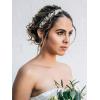 imageSWEETV Sliver FlowerLeaf Bridal Headpieces for Wedding Headband Bride Hair Pieces Crystal Flower Girl Hair Accessories