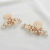 imageSWEETV Wedding Bride Pearl Hair Side Comb Rhinestone Hair Clips Pins Headpiece Vintage Hair Accessories Jewelry for Brides Bridesmaids Flower GirlsGold02