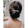 imageSWEETV Wedding Bride Pearl Hair Side Comb Rhinestone Hair Clips Pins Headpiece Vintage Hair Accessories Jewelry for Brides Bridesmaids Flower GirlsGold01