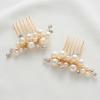 imageSWEETV Wedding Bride Pearl Hair Side Comb Rhinestone Hair Clips Pins Headpiece Vintage Hair Accessories Jewelry for Brides Bridesmaids Flower GirlsGold01